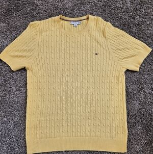 Yellow Cable Knit Sweater